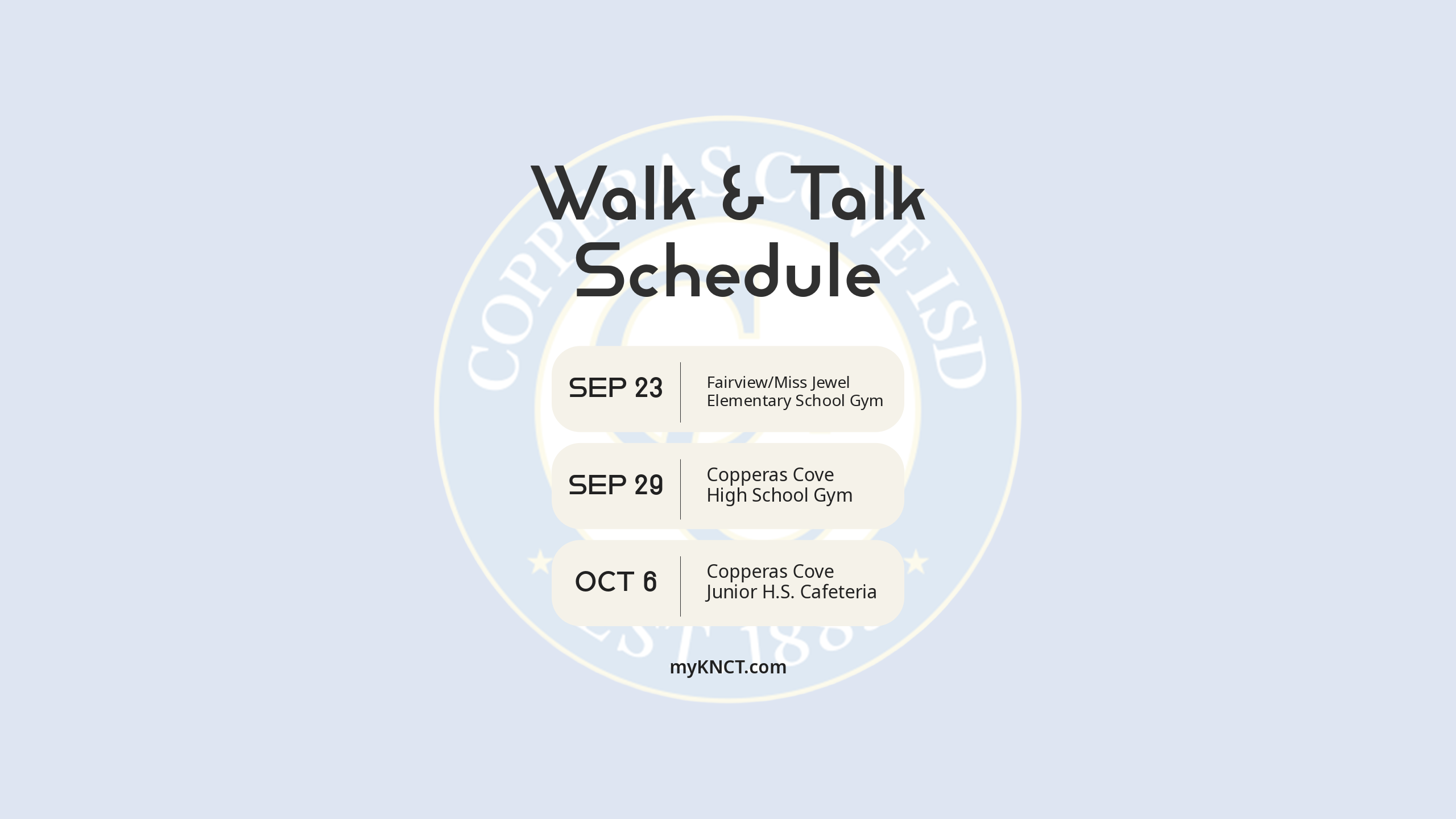 Copperas Cove ISD Invites Community to Engage in 2025 Bond Walk & Talks