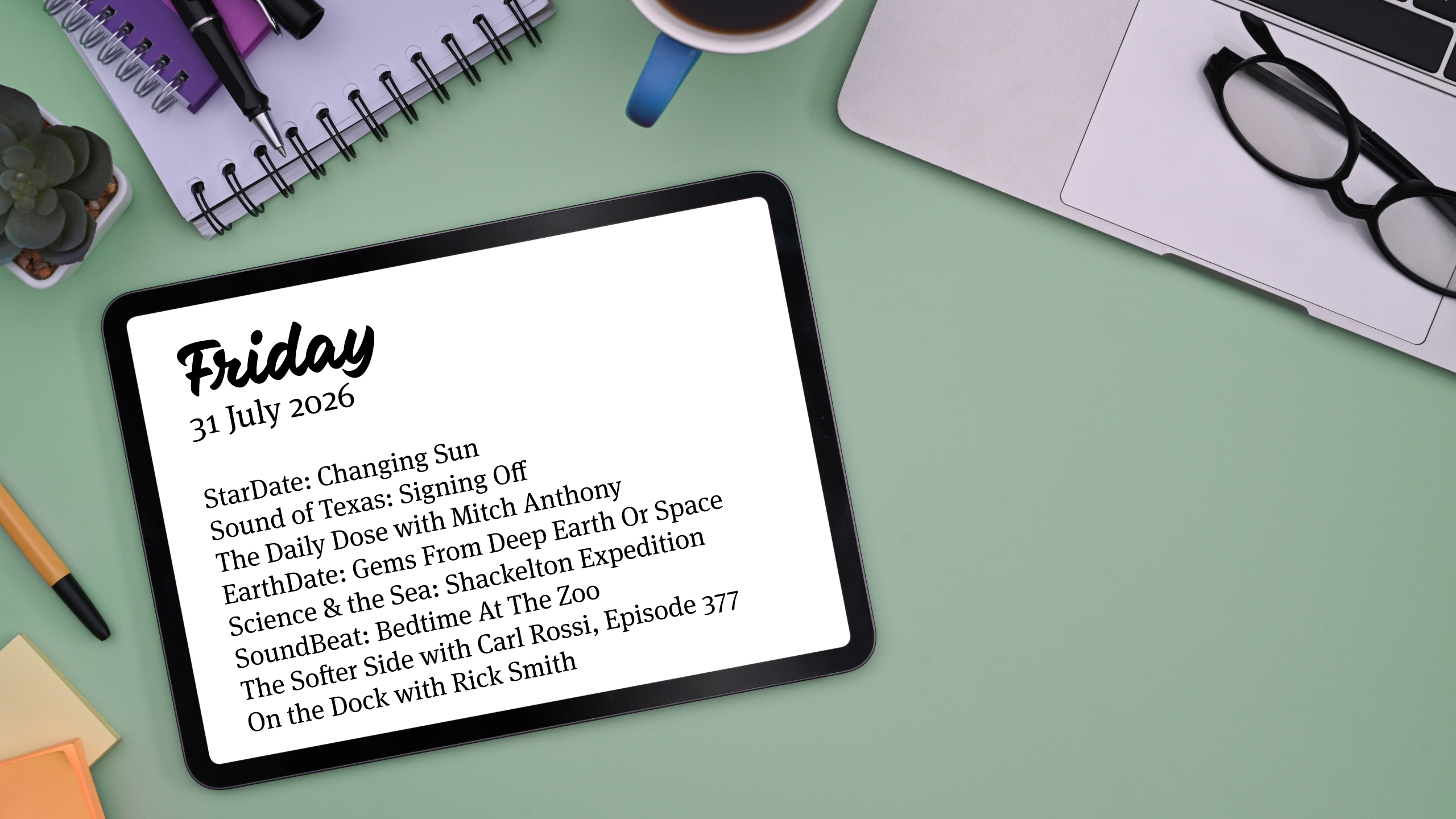 Playlist for Thursday, 30 July 2026