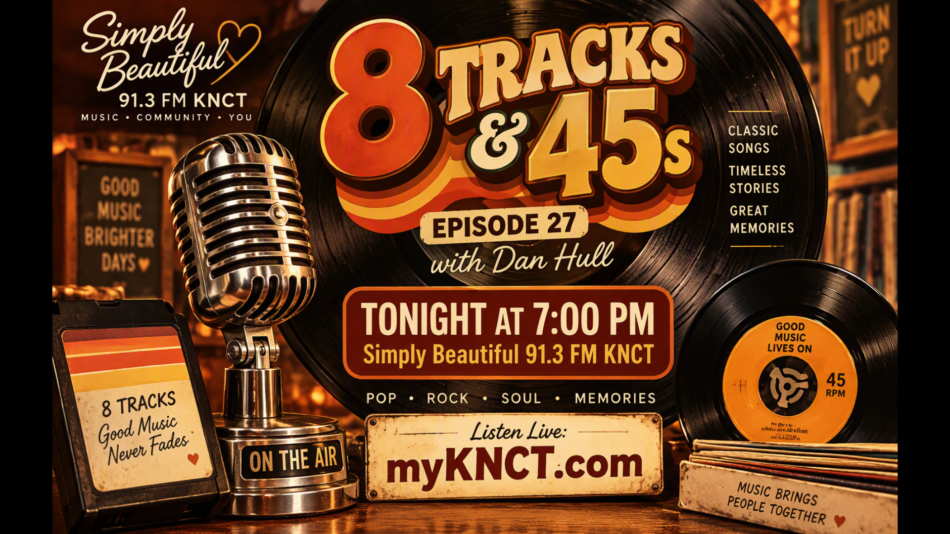 Classic Rock Memories Ride Again on Tonight’s “8 Tracks and 45s”